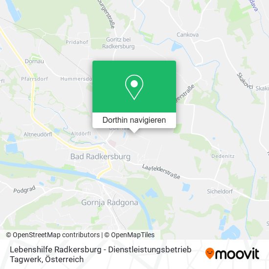 Lebenshilfe Radkersburg - Dienstleistungsbetrieb Tagwerk Karte