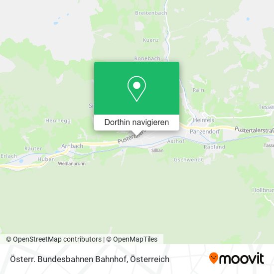 Österr. Bundesbahnen Bahnhof Karte
