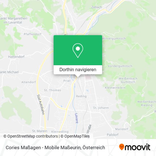 Cories Maßagen - Mobile Maßeurin Karte