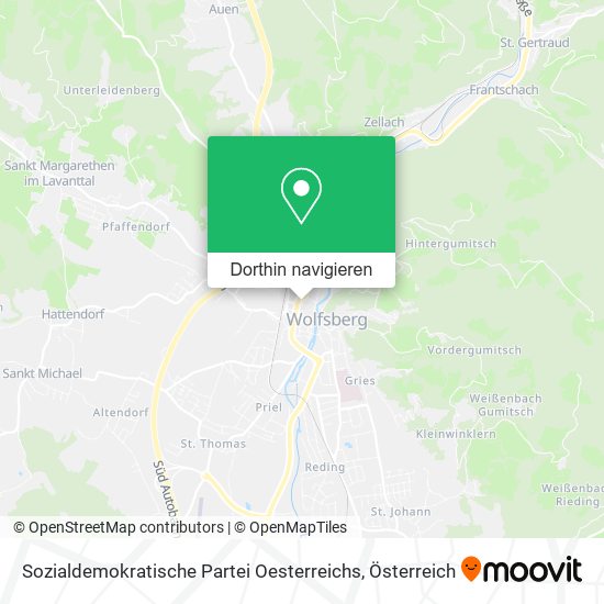 Sozialdemokratische Partei Oesterreichs Karte