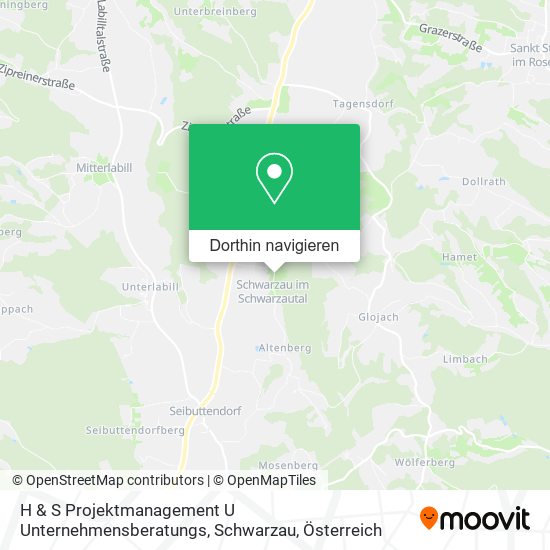 H & S Projektmanagement U Unternehmensberatungs, Schwarzau Karte