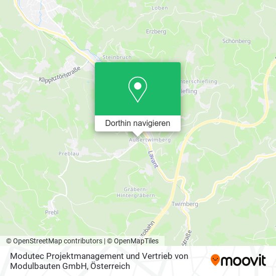 Modutec Projektmanagement und Vertrieb von Modulbauten GmbH Karte