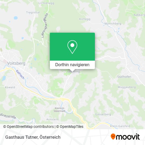 Gasthaus Tutner Karte