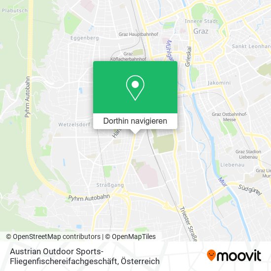 Austrian Outdoor Sports-Fliegenfischereifachgeschäft Karte