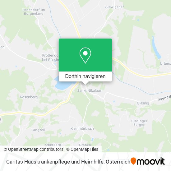 Caritas Hauskrankenpflege und Heimhilfe Karte
