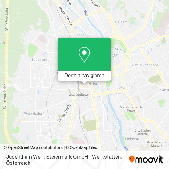 Jugend am Werk Steiermark GmbH - Werkstätten Karte