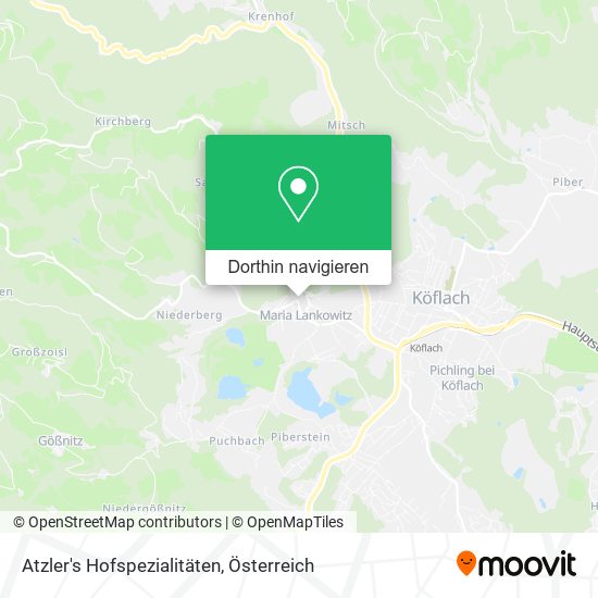 Atzler's Hofspezialitäten Karte