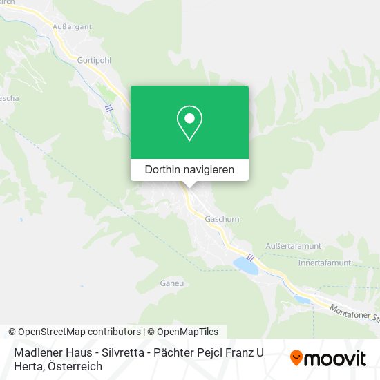 Madlener Haus - Silvretta - Pächter Pejcl Franz U Herta Karte