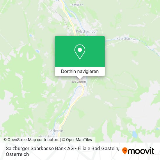 Salzburger Sparkasse Bank AG - Filiale Bad Gastein Karte
