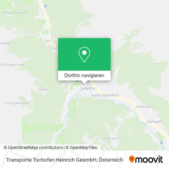 Transporte Tschofen Heinrich GesmbH Karte