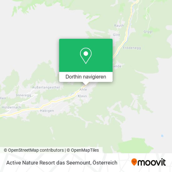 Active Nature Resort das Seemount Karte