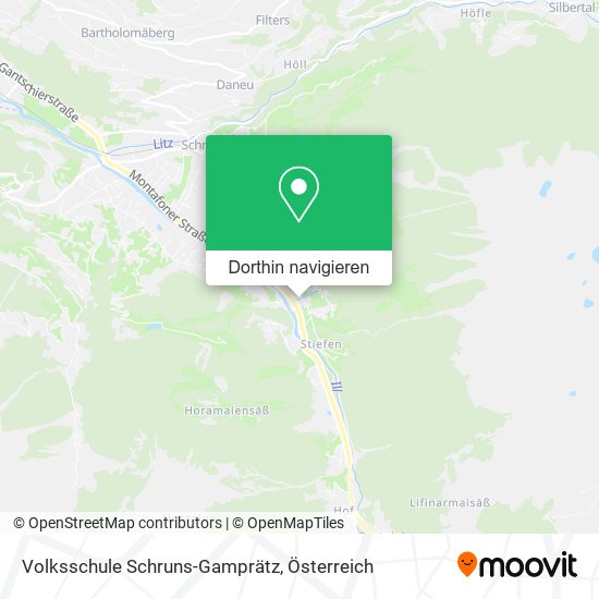Volksschule Schruns-Gamprätz Karte