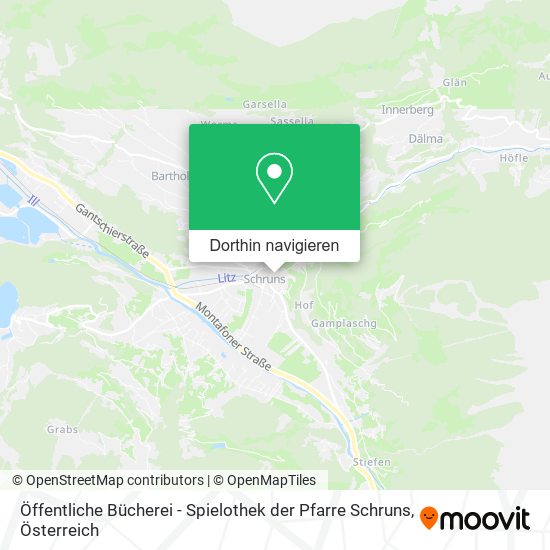 Öffentliche Bücherei - Spielothek der Pfarre Schruns Karte