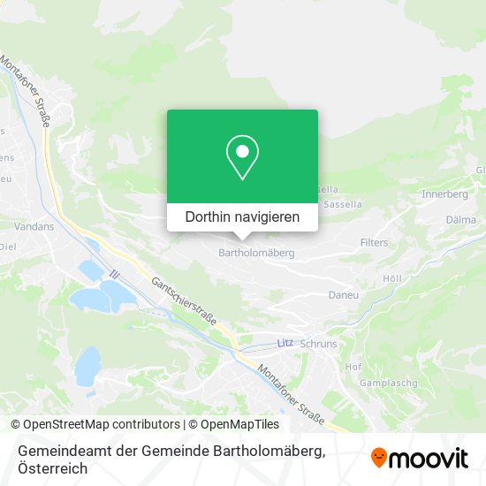 Gemeindeamt der Gemeinde Bartholomäberg Karte