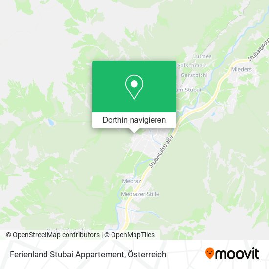 Ferienland Stubai Appartement Karte