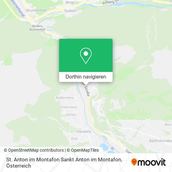 St. Anton im Montafon Sankt Anton im Montafon Karte
