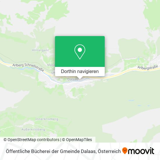 Öffentliche Bücherei der Gmeinde Dalaas Karte