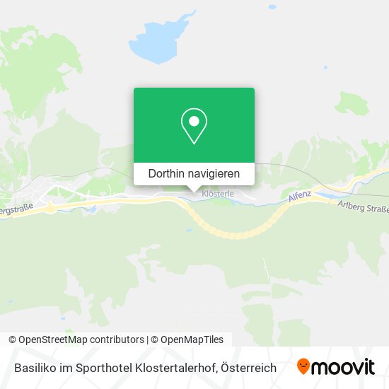 Basiliko im Sporthotel Klostertalerhof Karte