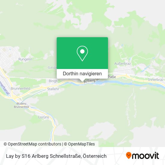 Lay by S16 Arlberg Schnellstraße Karte