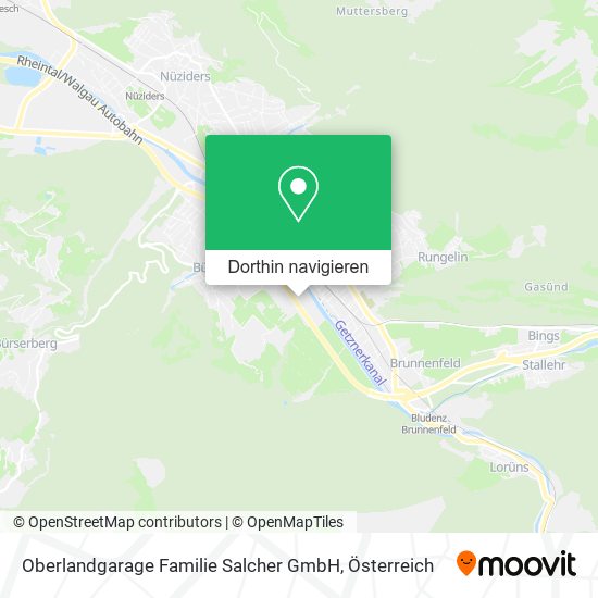 Oberlandgarage Familie Salcher GmbH Karte