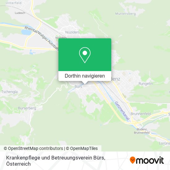 Krankenpflege und Betreuungsverein Bürs Karte