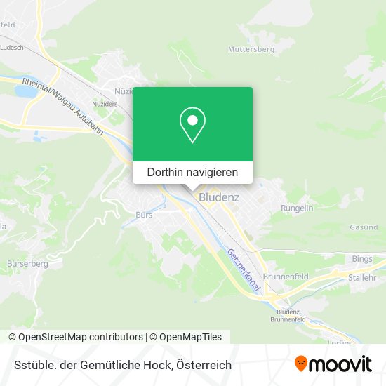 Sstüble. der Gemütliche Hock Karte