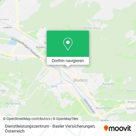 Dienstleistungszentrum - Basler Versicherungen Karte