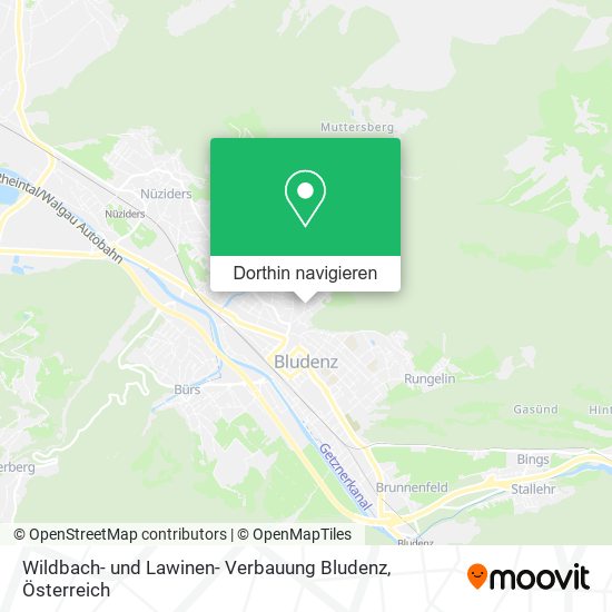 Wildbach- und Lawinen- Verbauung Bludenz Karte