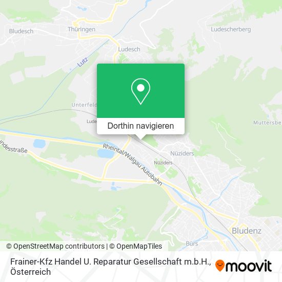 Frainer-Kfz Handel U. Reparatur Gesellschaft m.b.H. Karte