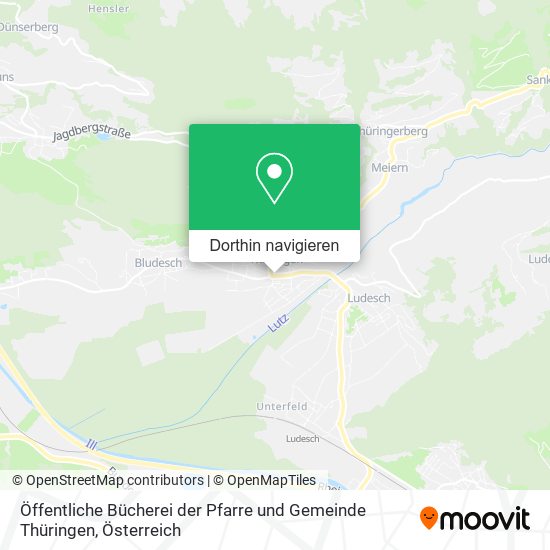 Öffentliche Bücherei der Pfarre und Gemeinde Thüringen Karte