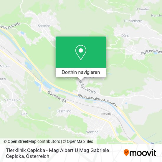 Tierklinik Cepicka - Mag Albert U Mag Gabriele Cepicka Karte