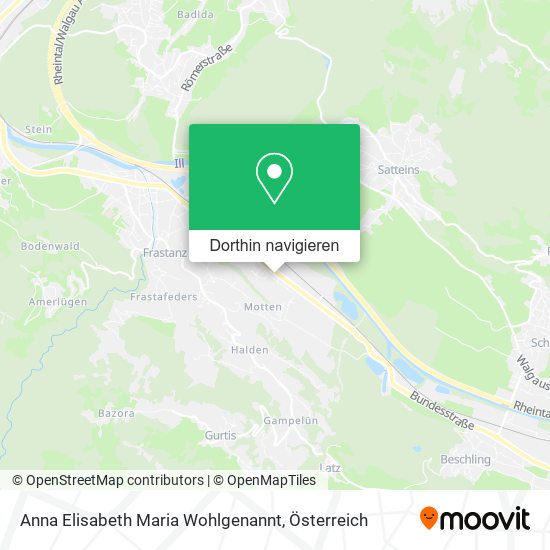 Anna Elisabeth Maria Wohlgenannt Karte