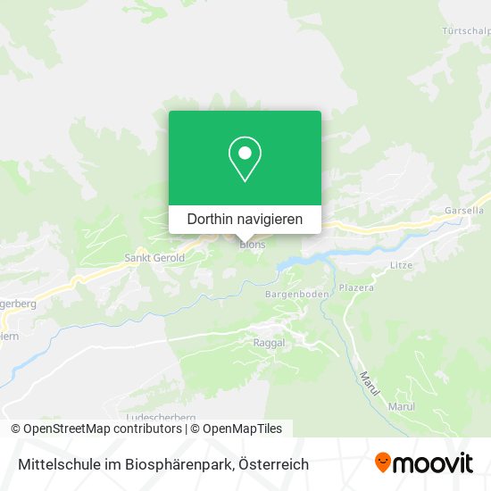 Mittelschule im Biosphärenpark Karte