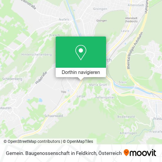 Gemein. Baugenossenschaft in Feldkirch Karte