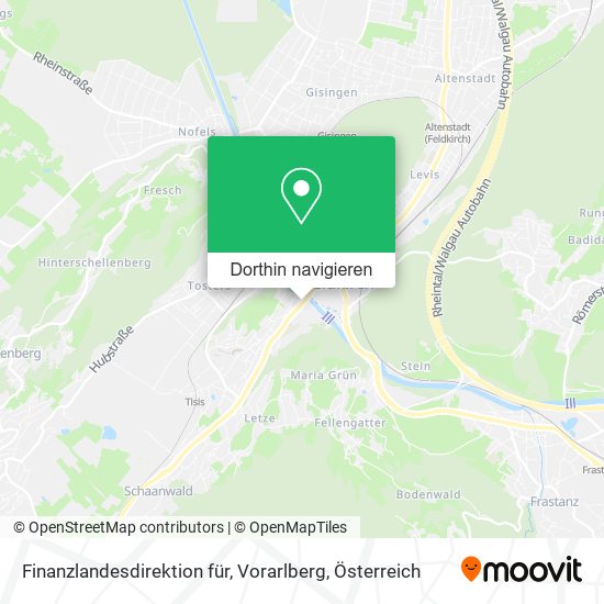 Finanzlandesdirektion für, Vorarlberg Karte