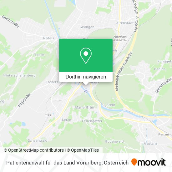 Patientenanwalt für das Land Vorarlberg Karte