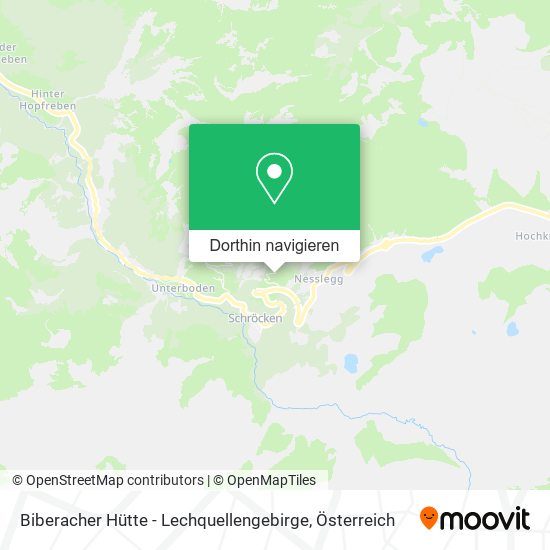Biberacher Hütte - Lechquellengebirge Karte