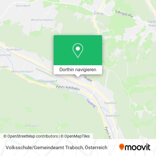Volksschule / Gemeindeamt Traboch Karte