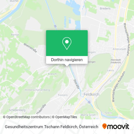 Gesundheitszentrum Tschann Feldkirch Karte