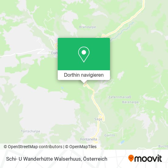 Schi- U Wanderhütte Walserhuus Karte