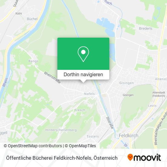 Öffentliche Bücherei Feldkirch-Nofels Karte