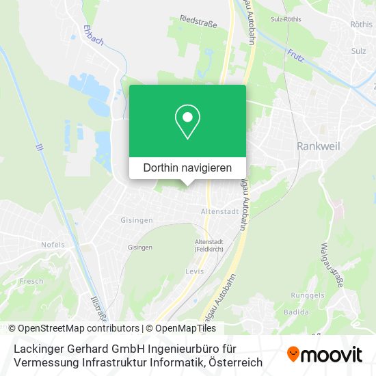 Lackinger Gerhard GmbH Ingenieurbüro für Vermessung Infrastruktur Informatik Karte