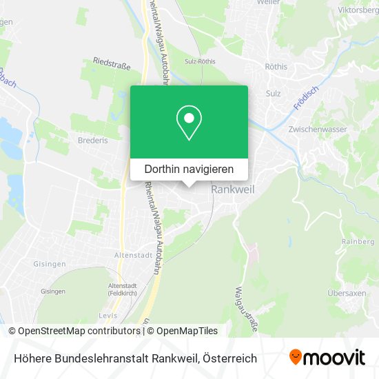 Höhere Bundeslehranstalt Rankweil Karte