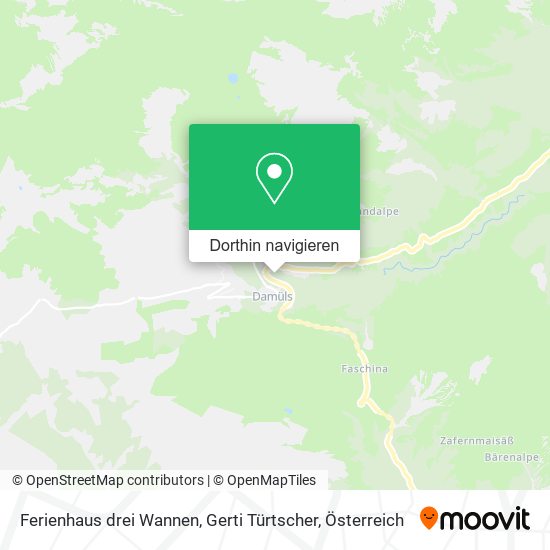 Ferienhaus drei Wannen, Gerti Türtscher Karte