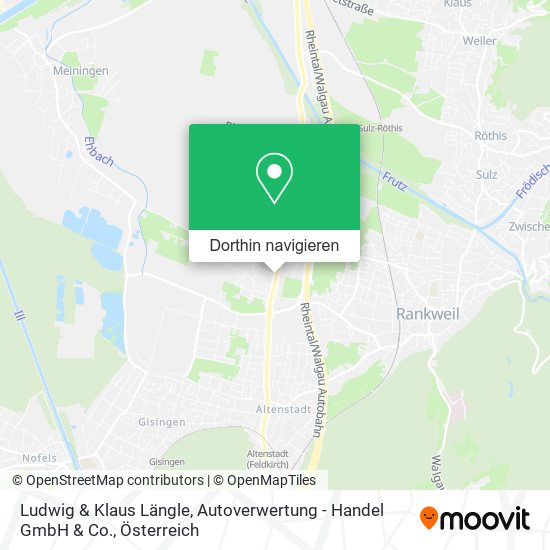 Ludwig & Klaus Längle, Autoverwertung - Handel GmbH & Co. Karte