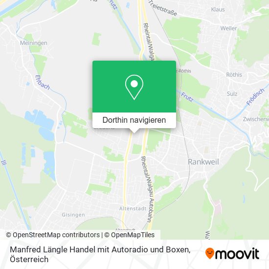 Manfred Längle Handel mit Autoradio und Boxen Karte