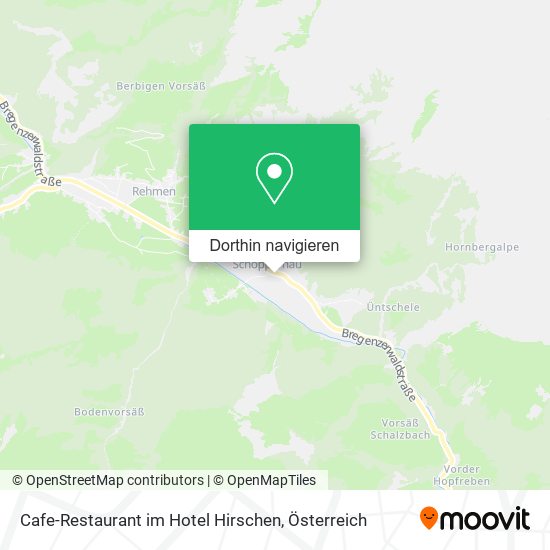 Cafe-Restaurant im Hotel Hirschen Karte