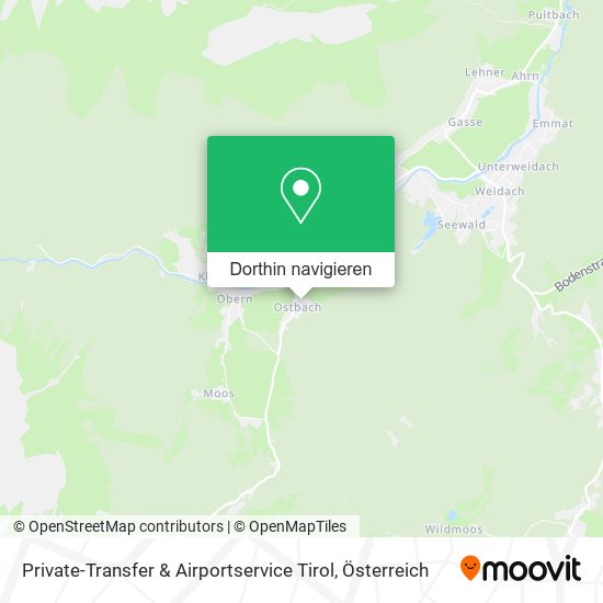 Private-Transfer & Airportservice Tirol Karte
