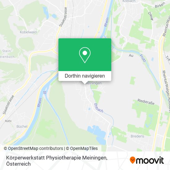 Körperwerkstatt Physiotherapie Meiningen Karte
