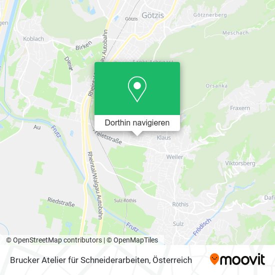 Brucker Atelier für Schneiderarbeiten Karte
